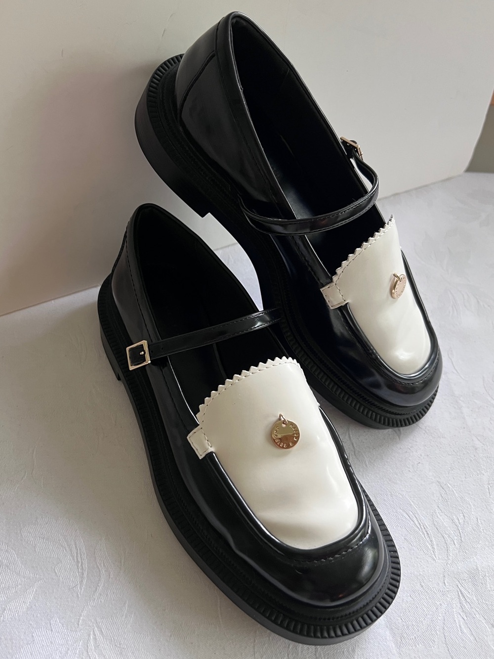 Charles & Keith Chunky Mary Jane Platform Loafers Size 38